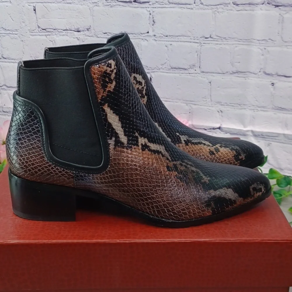 Donald J. Pliner Dyla Painted Snake Bootie NIB